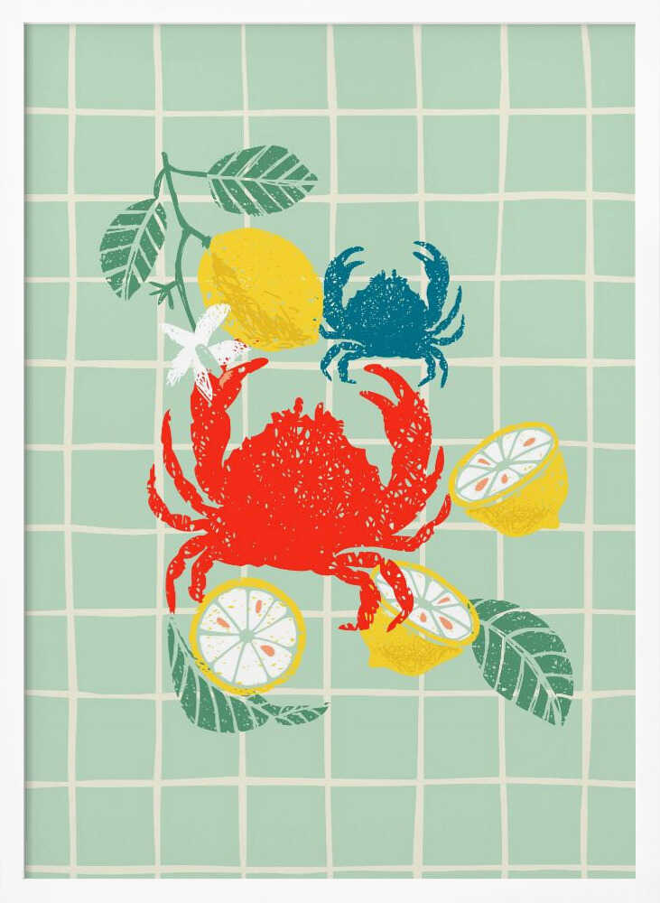 Vibrant Crabs and Lemons