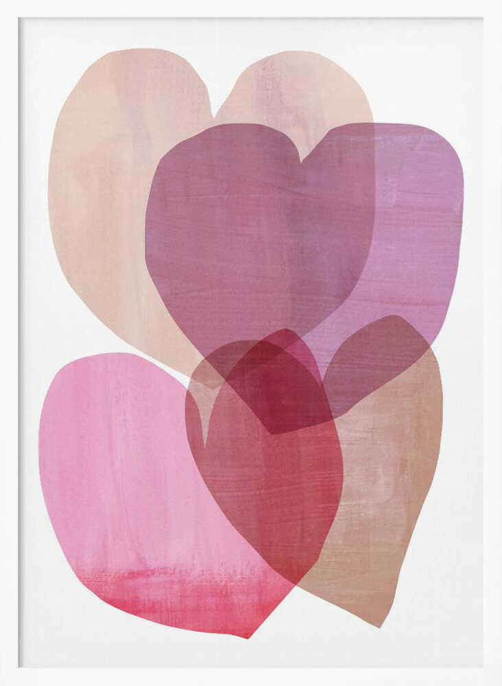 Overlapping Love Tonal Hearts 3