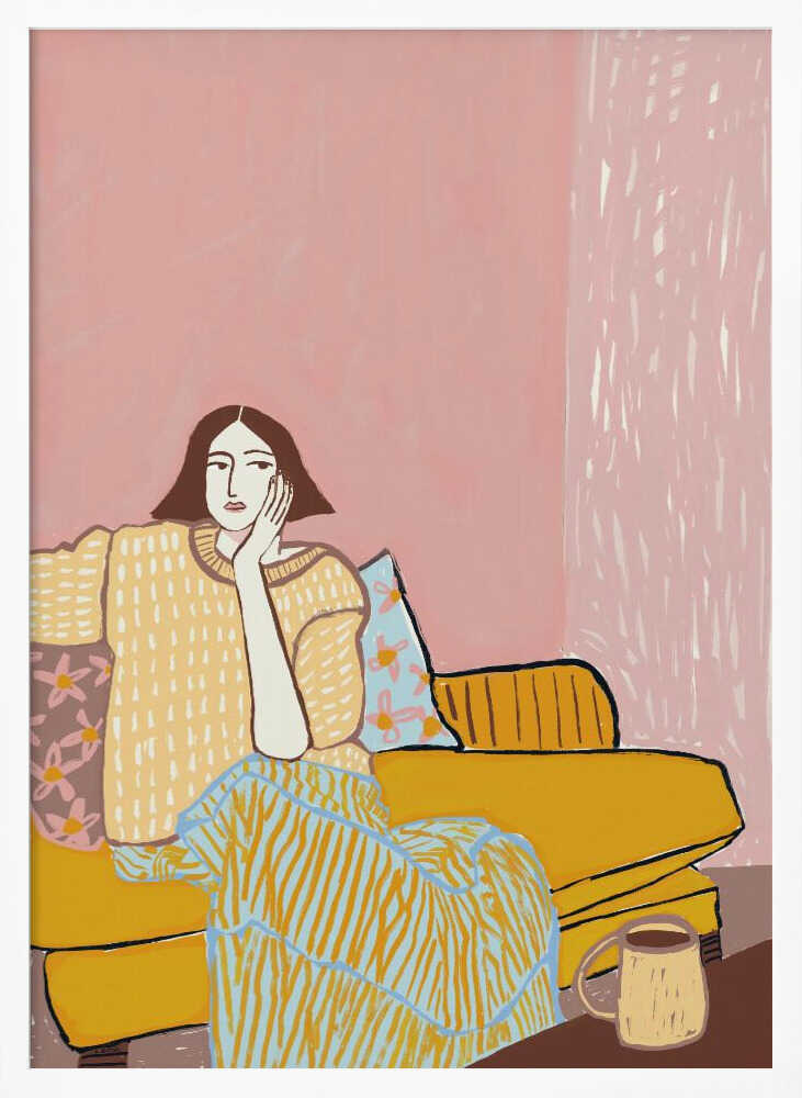 Lady on couch resting