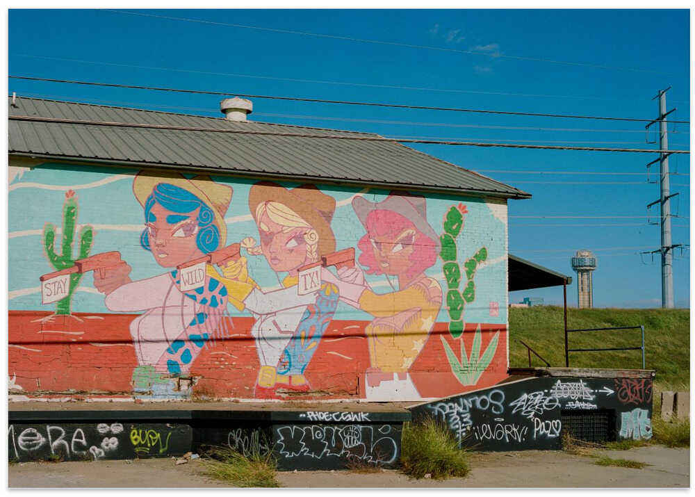 Vibrant Cowgirl Mural