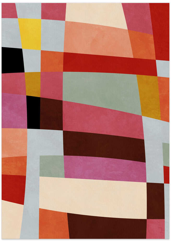 Warm Colors Bauhaus Geometry4
