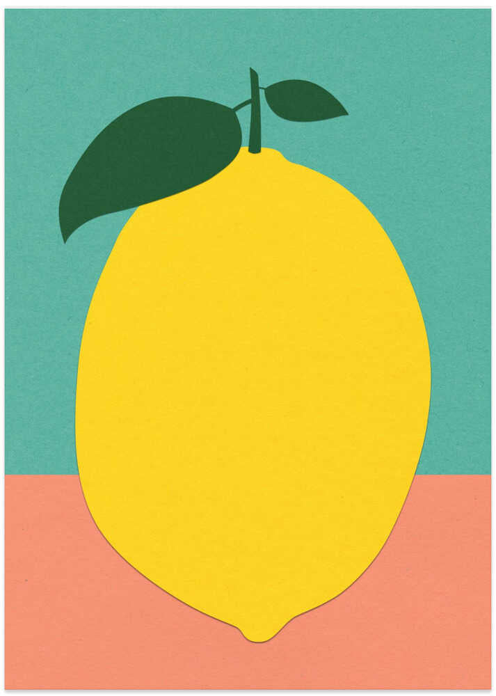 Lemon With Two Leaves