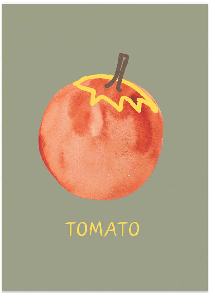 Fresh Watercolor Tomato