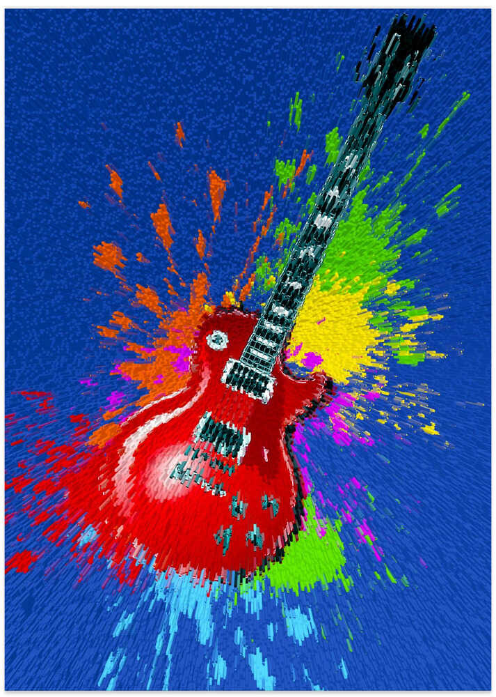 Vibrant Guitar Splash