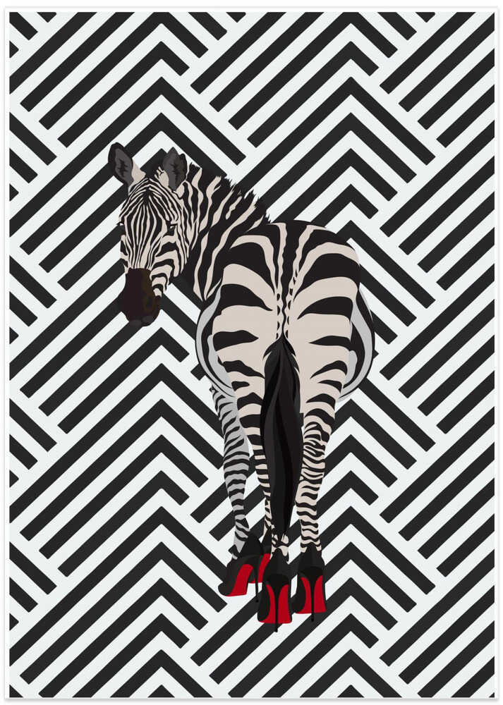 Zebra In Red Heels