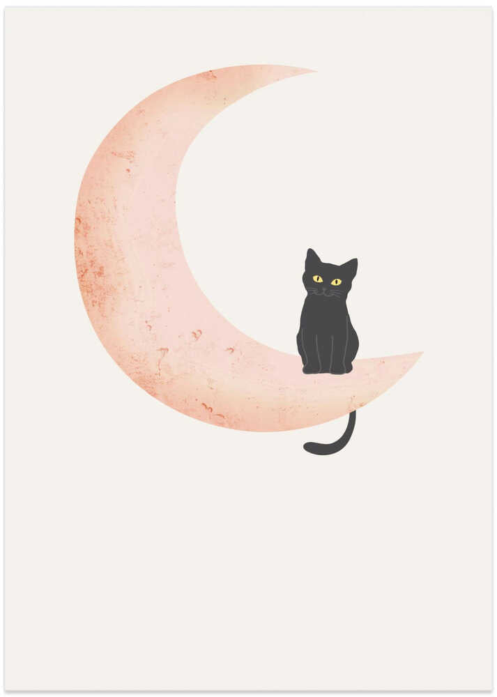 Cat Crescent Moon