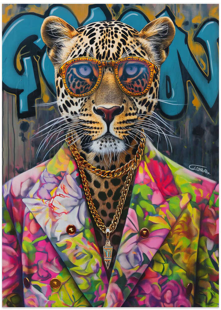 Stylish Leopard Graffiti