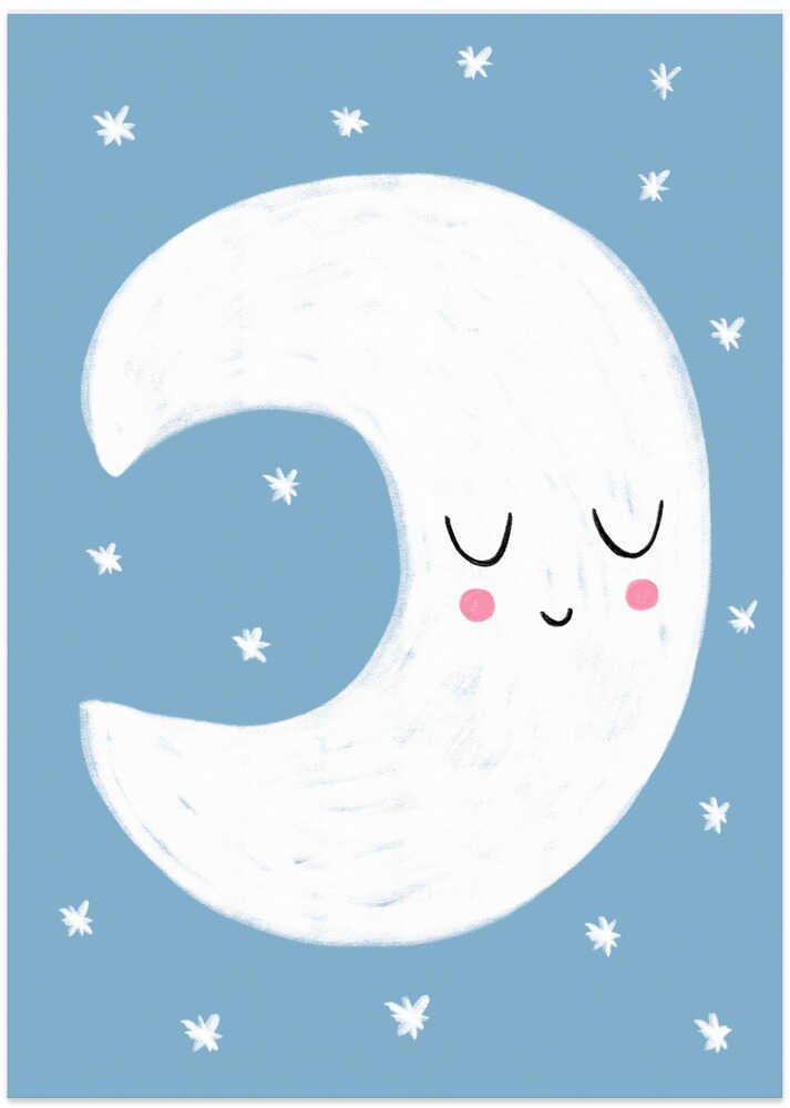 Sleepy Crescent Moon