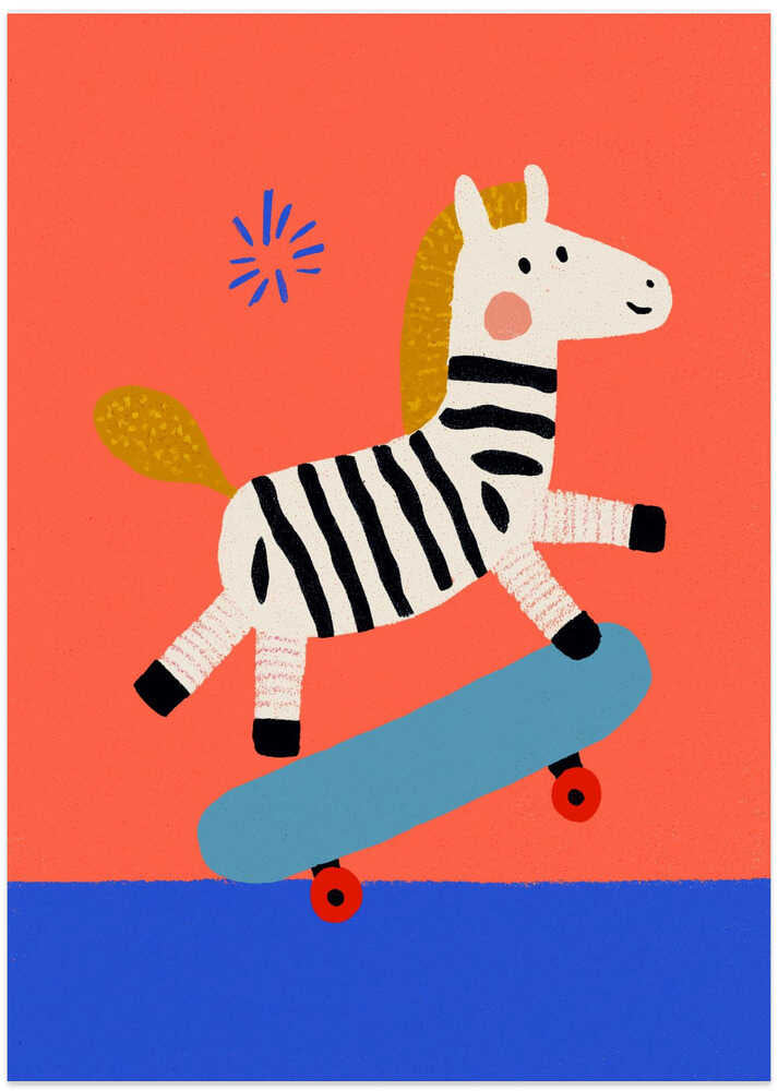 Skating zebra