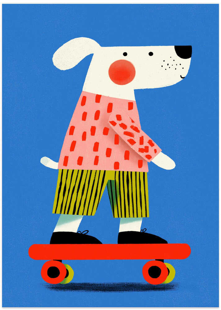 Skating dog