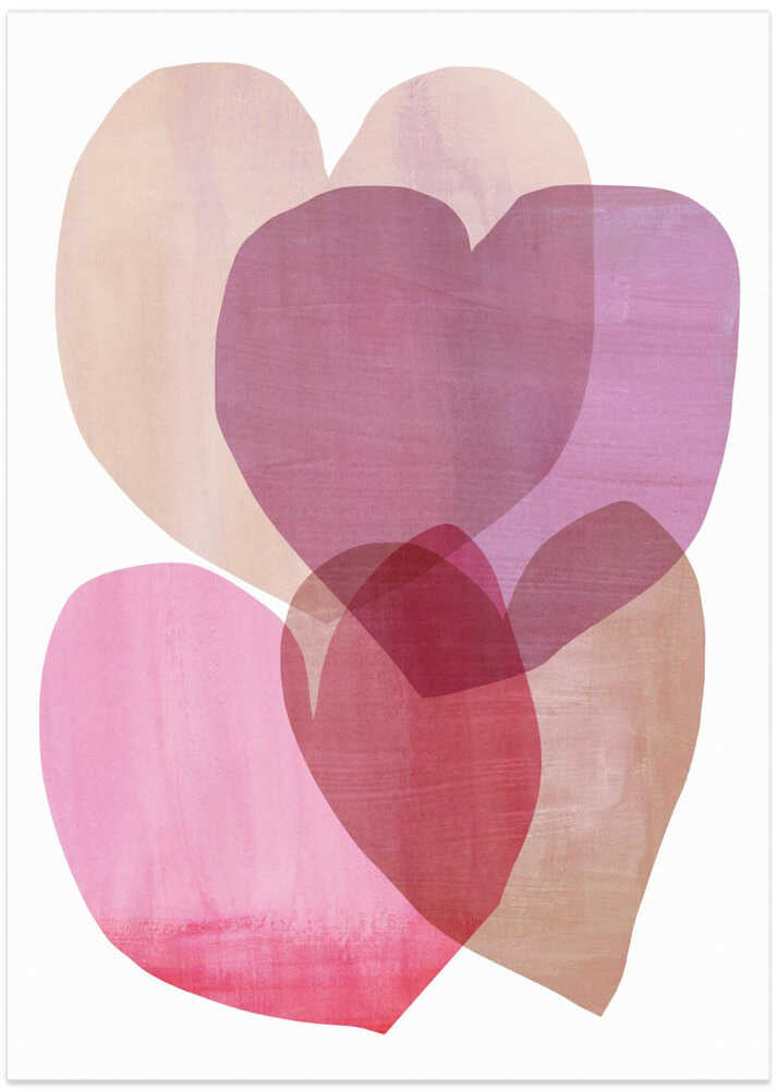 Overlapping Love Tonal Hearts 3
