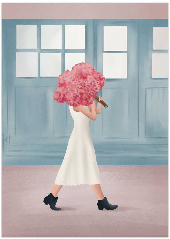 Elegant Walk With Flowers