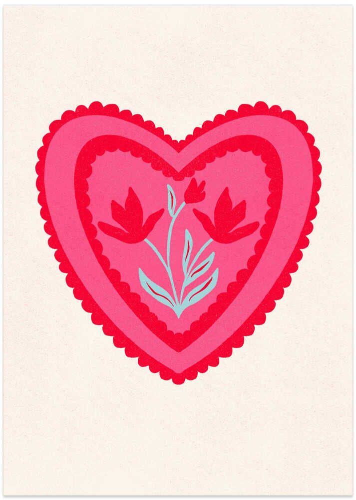 Floral Chocolate box heart