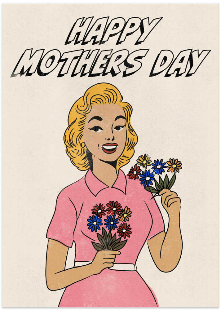 Happy Mothers Day Vintage Pop Art