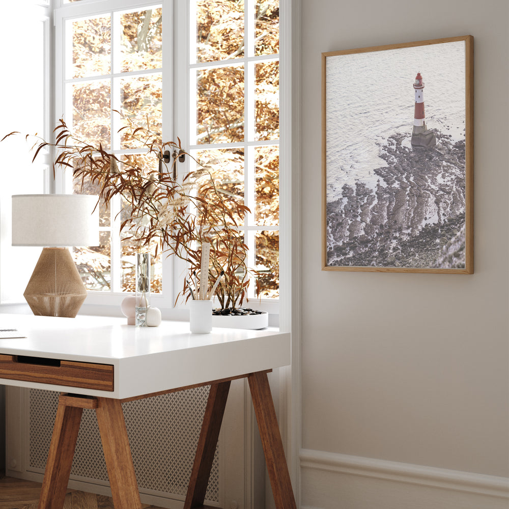 Red Lighthouse Photographic Print