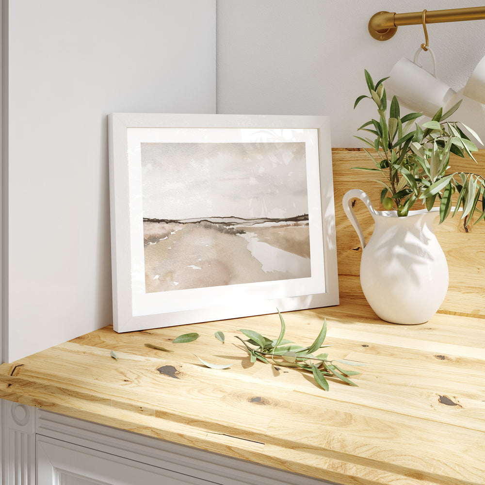 Rustic Hills Landscape Watercolour