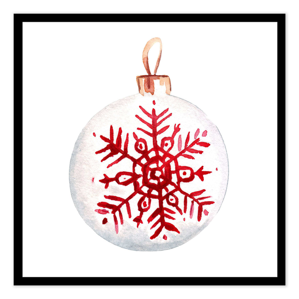 Snowflake Bauble Festive Print