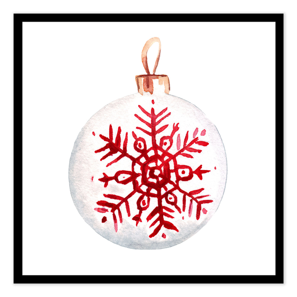 Snowflake Bauble Festive Print