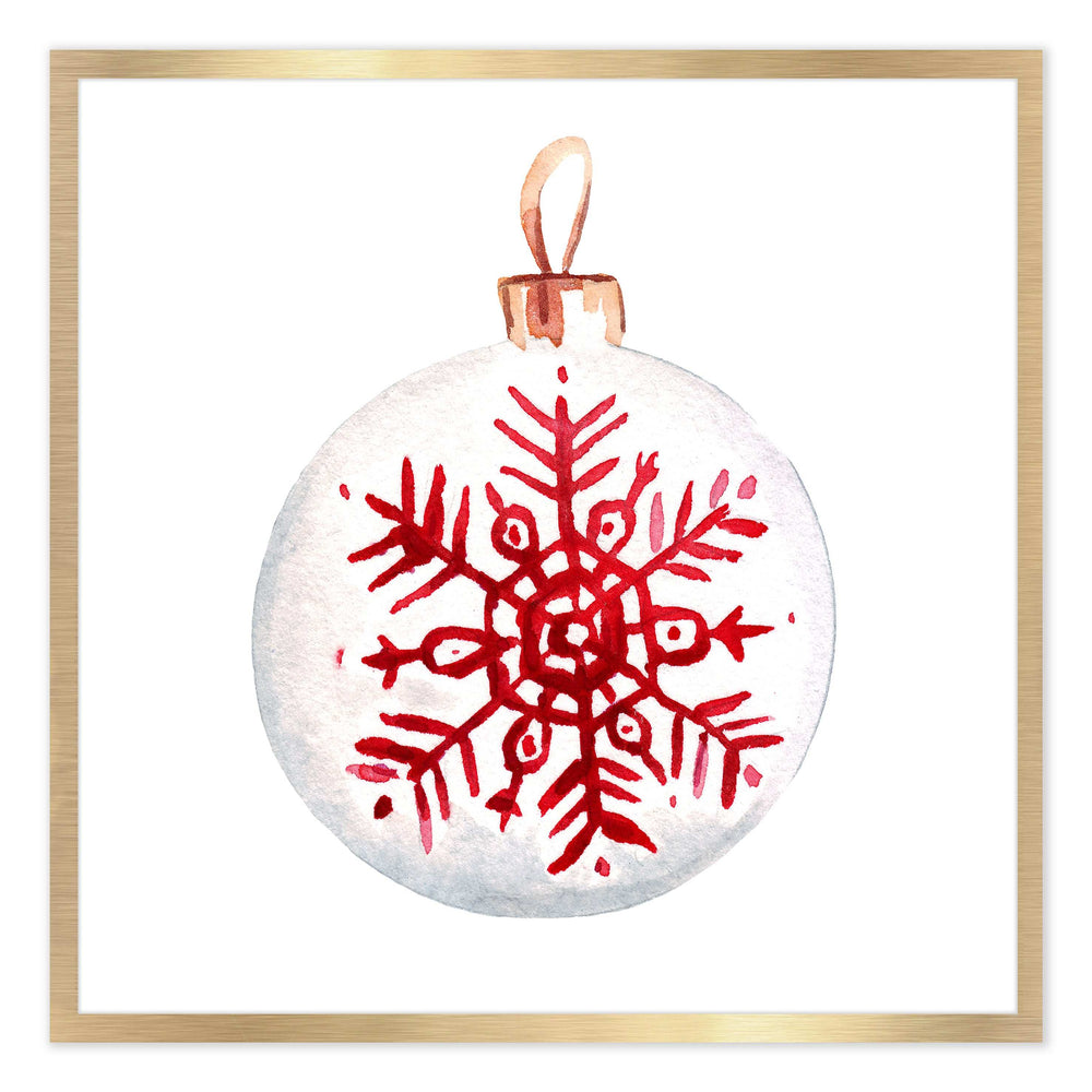 Snowflake Bauble Festive Print