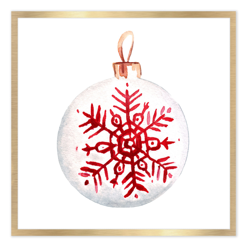 Snowflake Bauble Festive Print