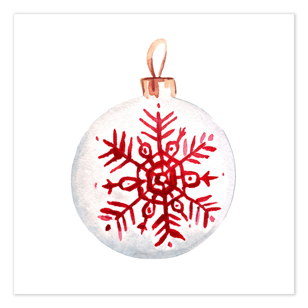Snowflake Bauble Festive Print