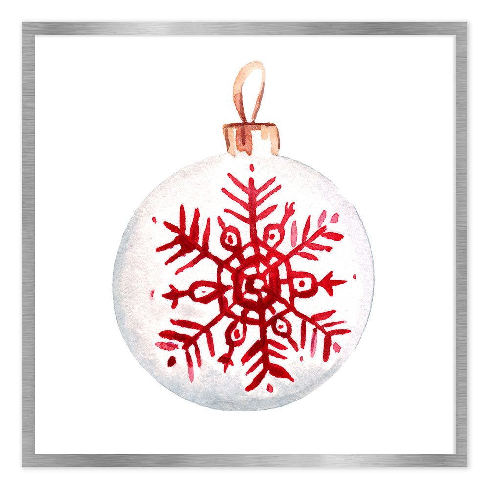 Snowflake Bauble Festive Print