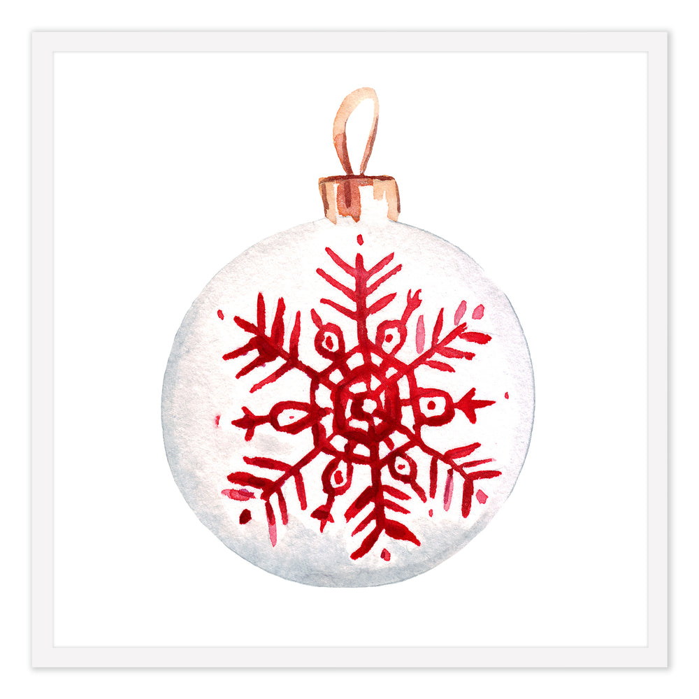 Snowflake Bauble Festive Print