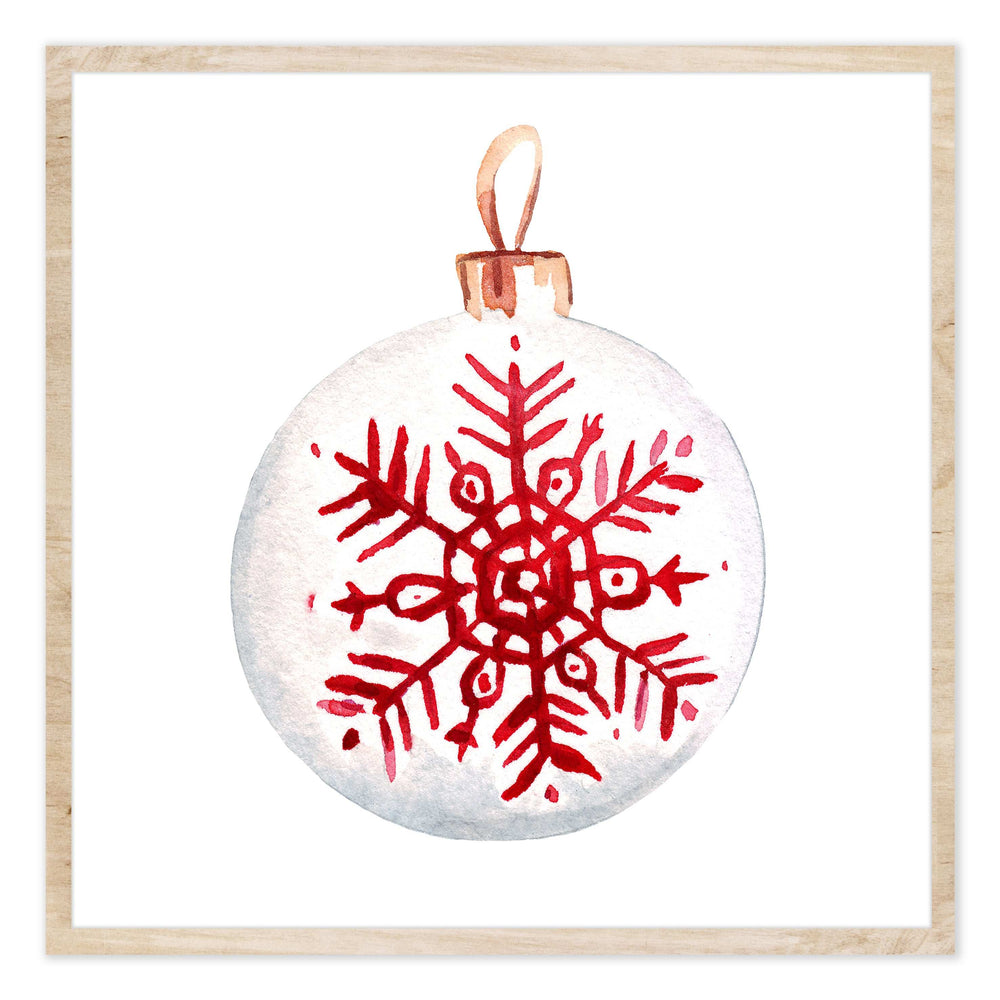 Snowflake Bauble Festive Print