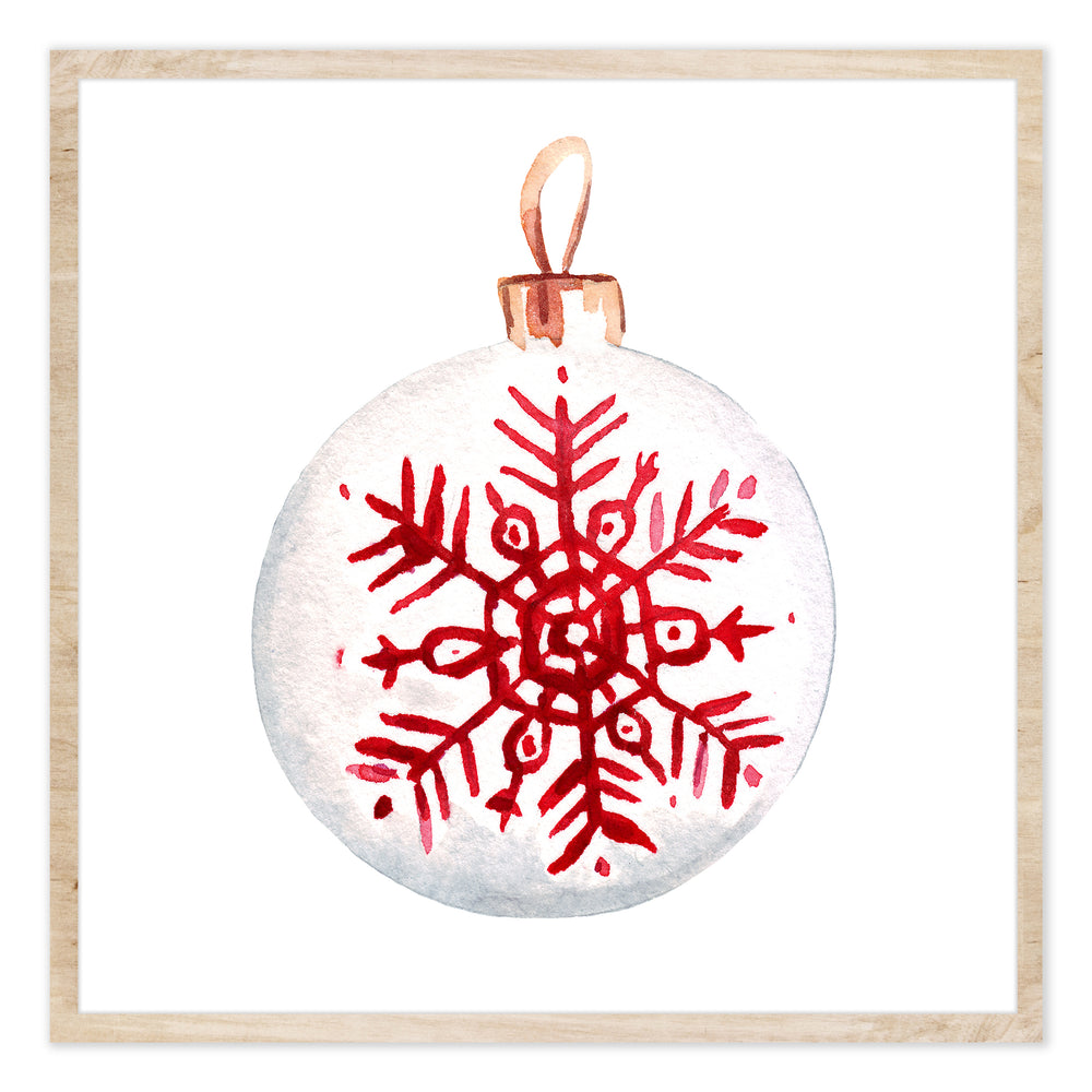 Snowflake Bauble Festive Print