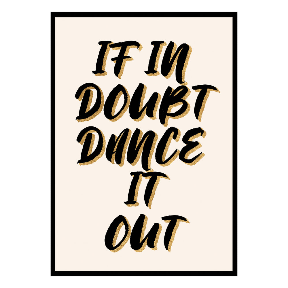 Dance It Out Typography Wall Art