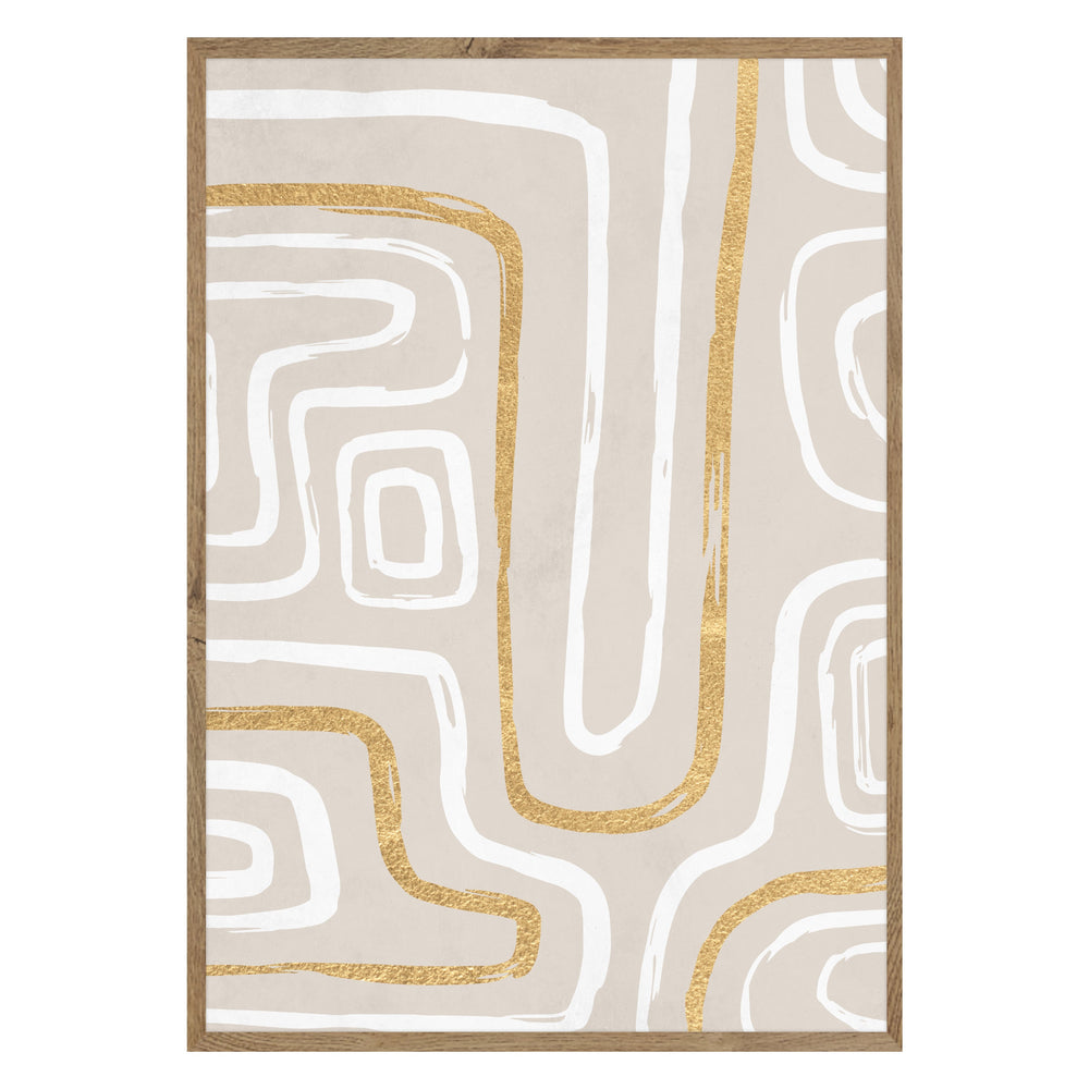 Gold Rush Abstract Print 02