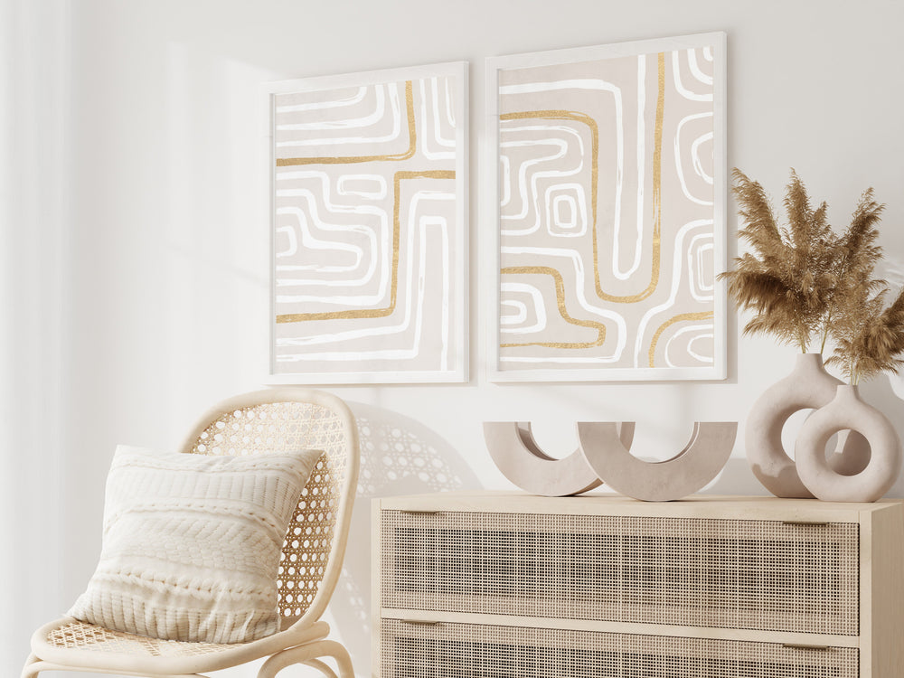 Gold Rush Abstract Print 01