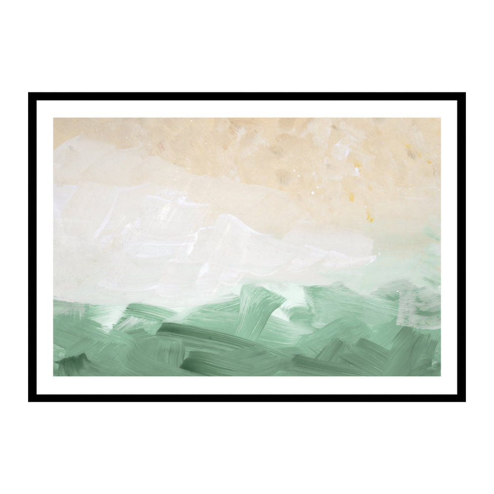 Green Seas Abstract Print