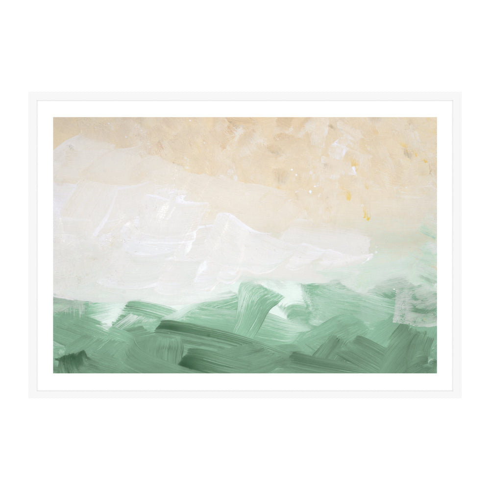 Green Seas Abstract Print