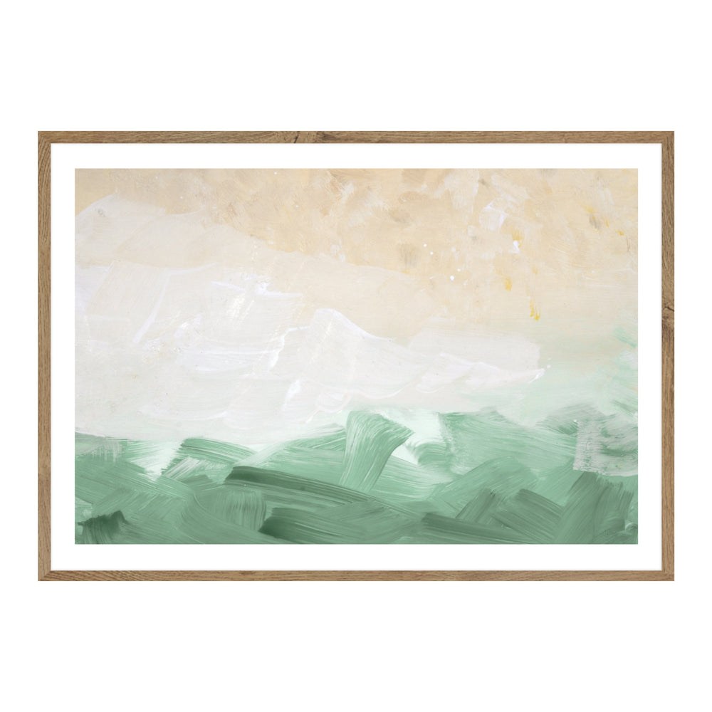 Green Seas Abstract Print