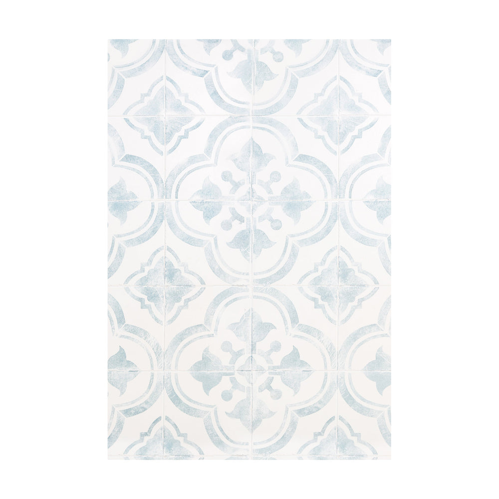 Italian Tiles Cool Toned Framed Wall Art
