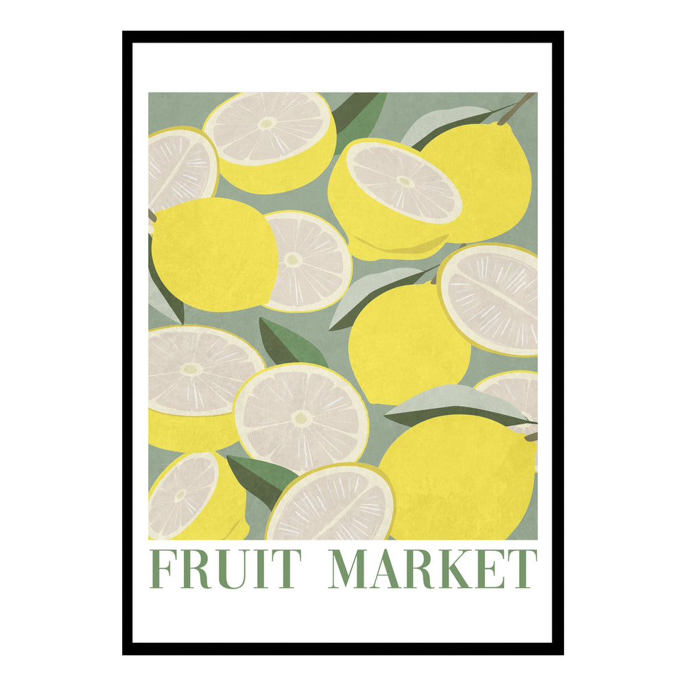 Lemons Cheerful Poster-Style Wall Art