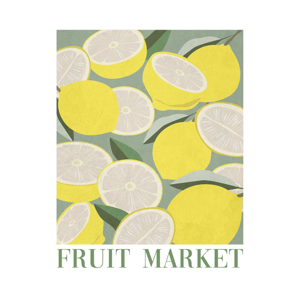 Lemons Cheerful Poster-Style Wall Art