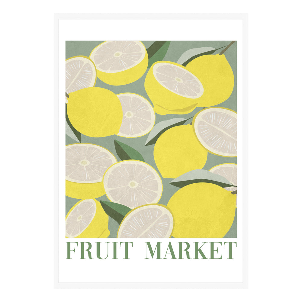 Lemons Cheerful Poster-Style Wall Art