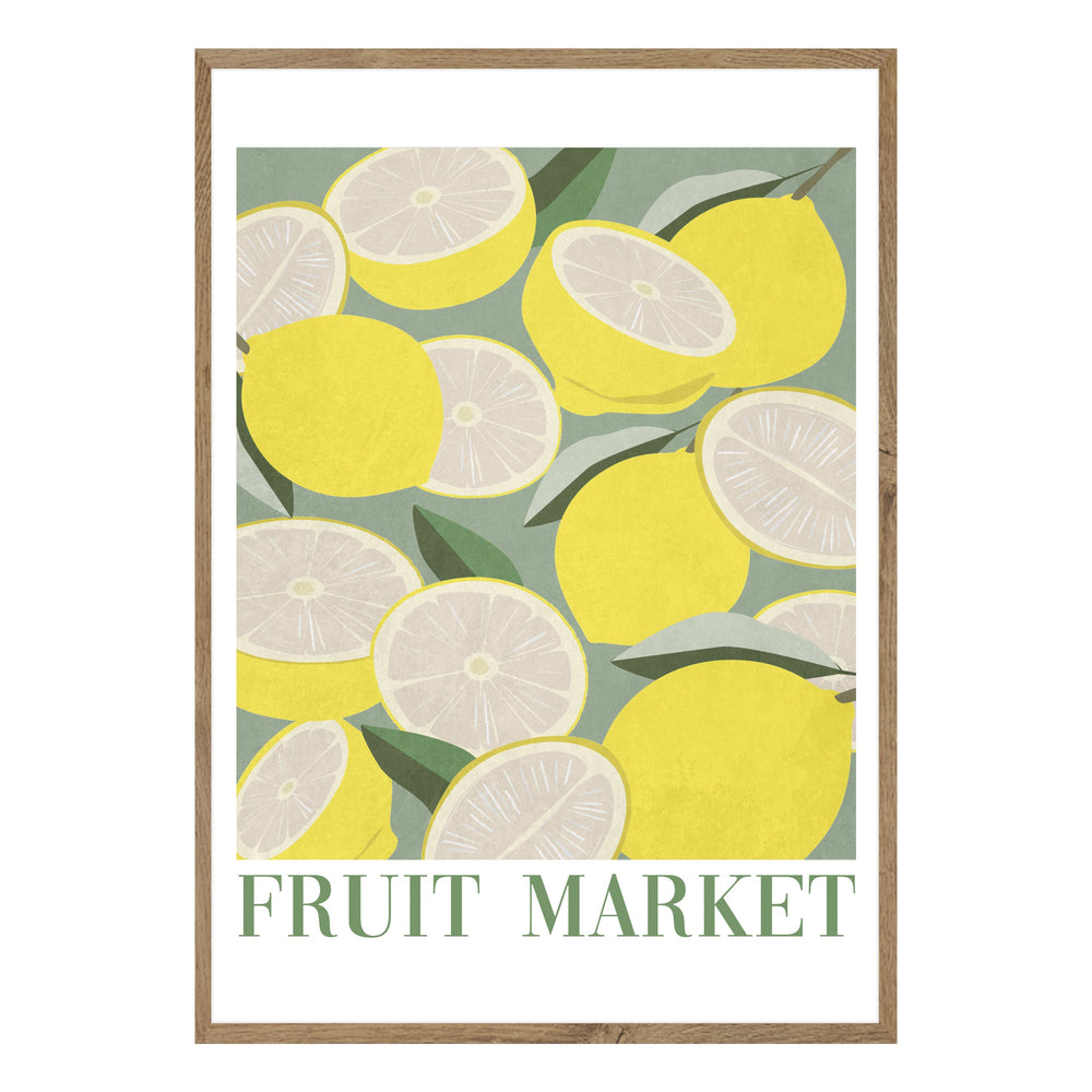 Lemons Cheerful Poster-Style Wall Art