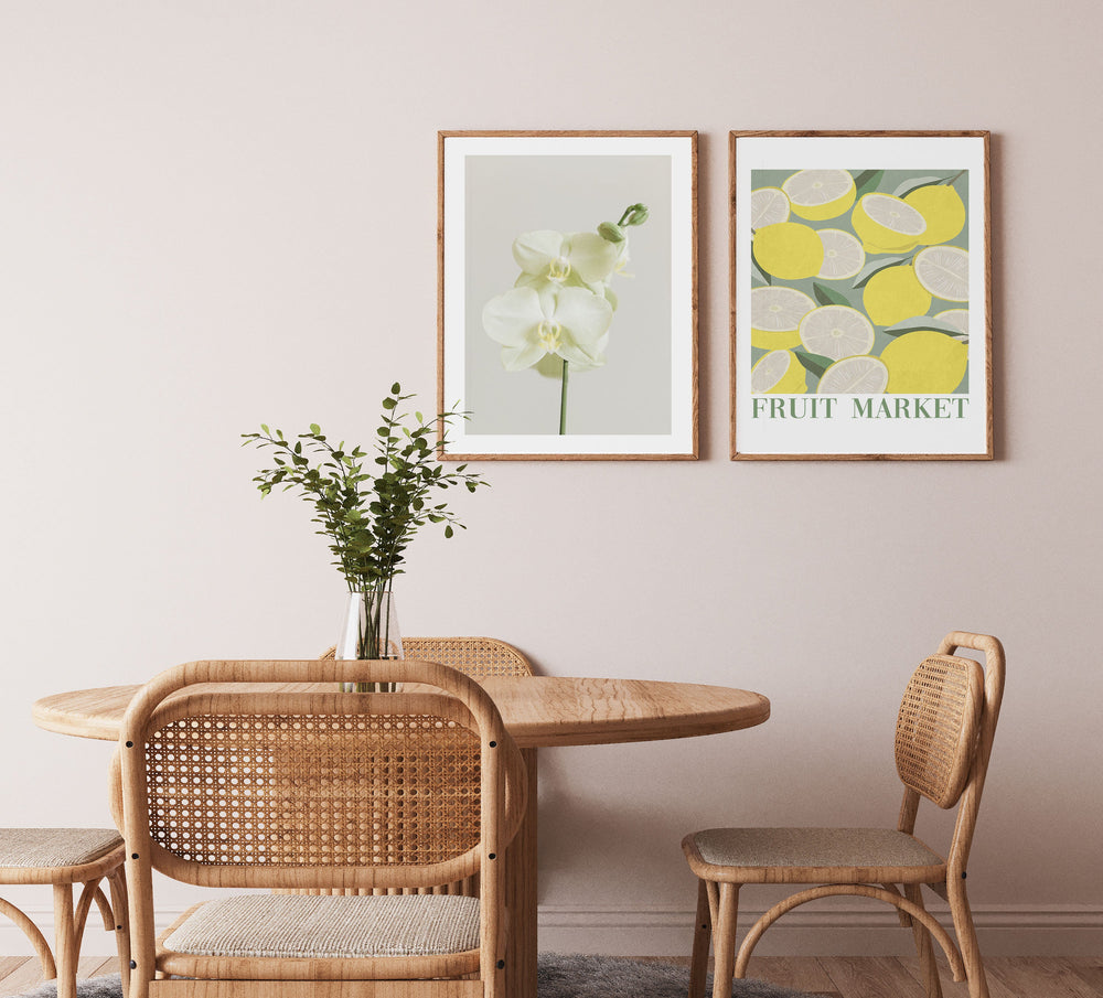 Lemons Cheerful Poster-Style Wall Art
