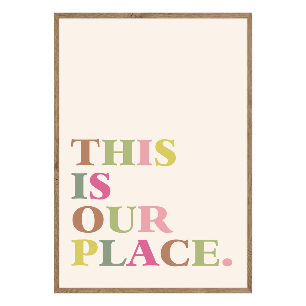 Our Place Colourful Graphic Print