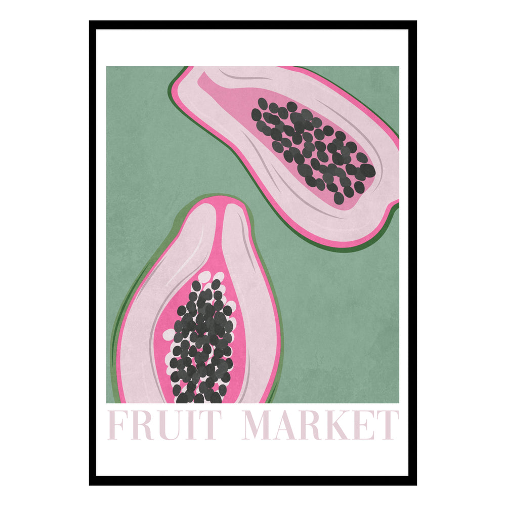 Papaya Cheerful Poster-Style Wall Art