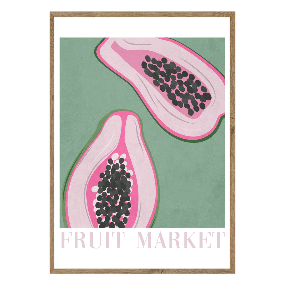 Papaya Cheerful Poster-Style Wall Art