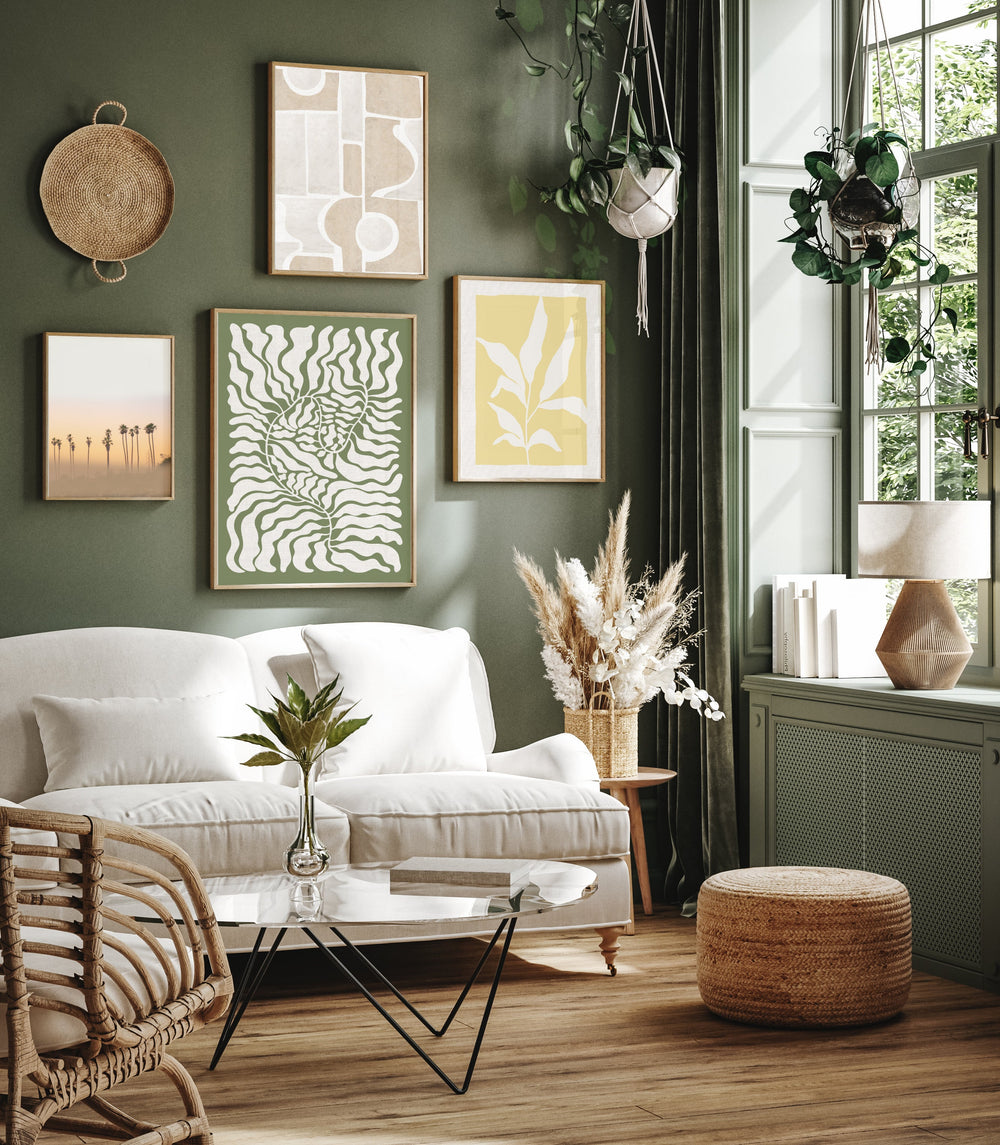 Green Retro Leaf