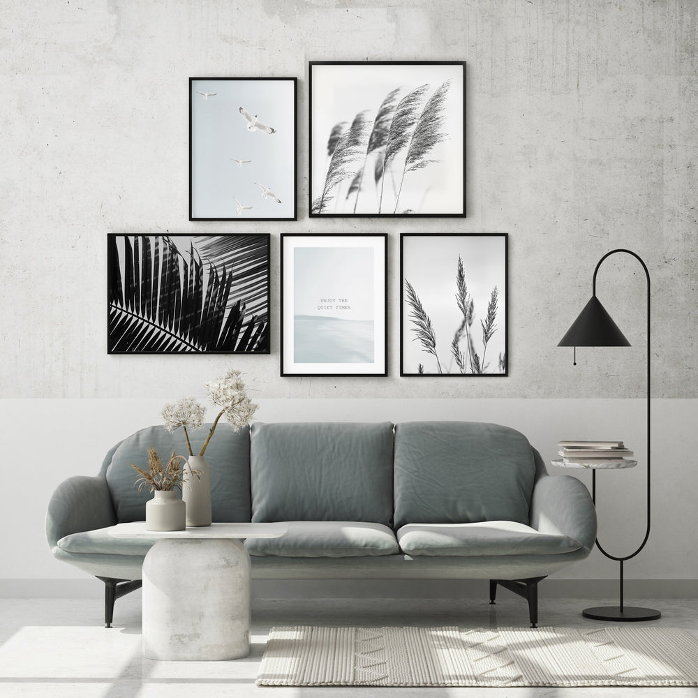 Black Grasses Black and White Photographic Print 01